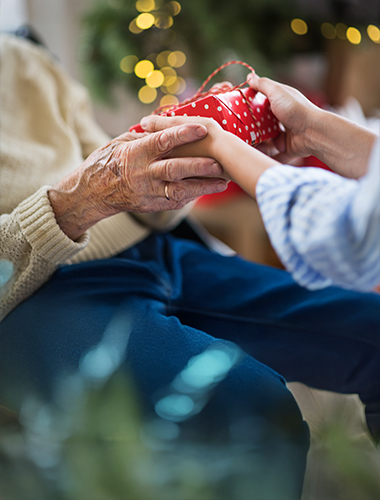 gift being exchanged