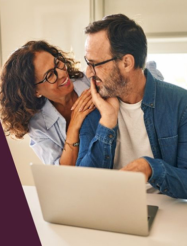 couple with laptop