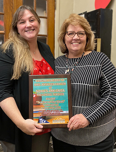 Teacher awarded Mrs. Fortier