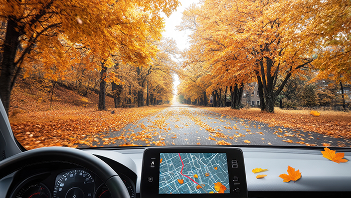 Driving in fall with GPS