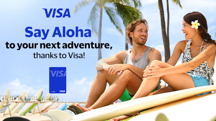 Say Aloha two people on beach