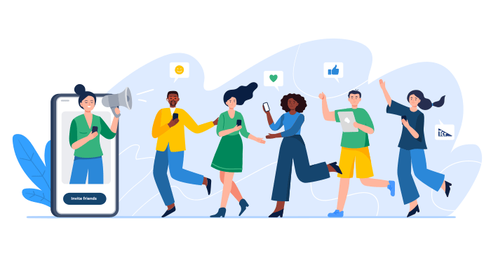 happy illustrated people