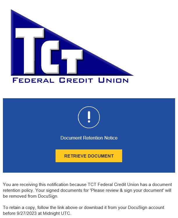 Docusign Email Notice