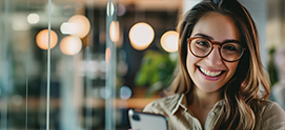Woman looking at phone