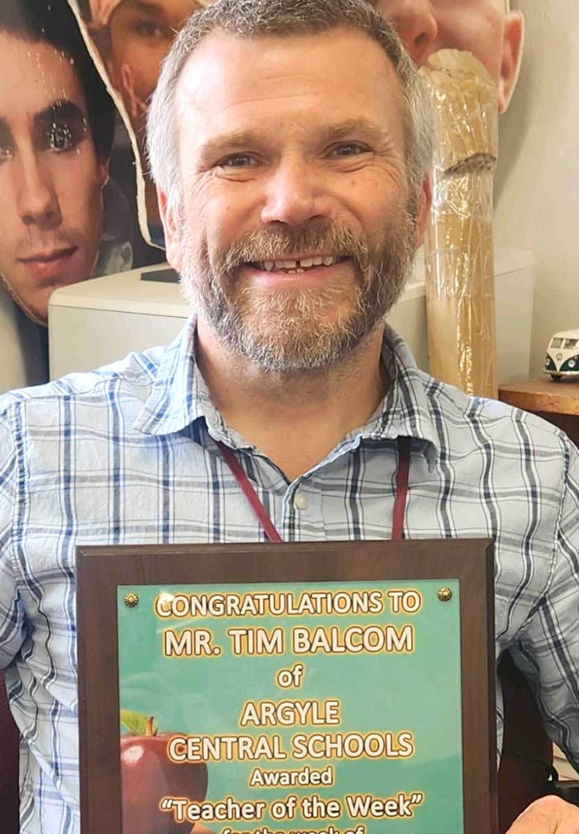 Mr. Tim Balcolm, 5th grade Teacher at Argyle Central School