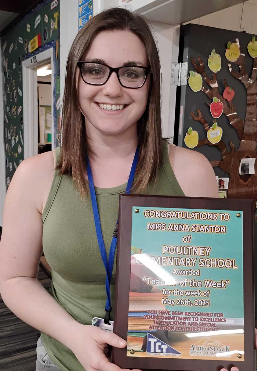 Miss. Anna Stanton, 4th and 5th grade Teacher at the Poultney Elementary School in Poultney Vermont